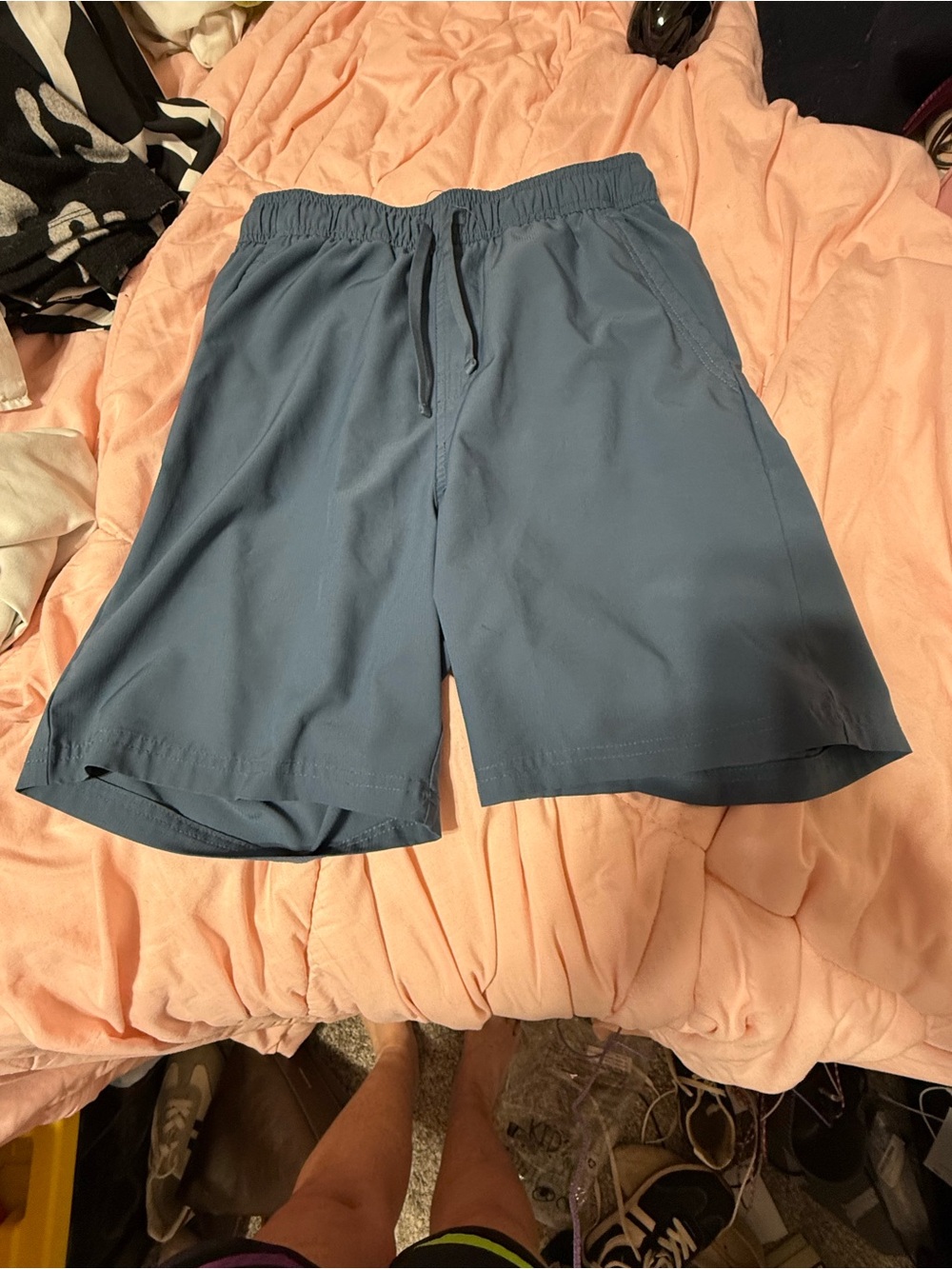 Class Club Slate Blue Drawstring Casual Shorts for Boys Size 14/16